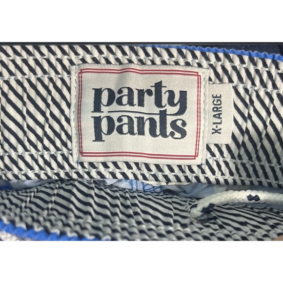 Men’s Party Pants Swim Beach Trunks Blue Pong XL NWT - Picture 6 of 7